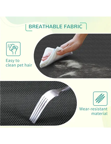 PawHut Elevated Pet Bed Cooling Raised Cot Style Bed for Large Medium Sized Dogs with Non-slip Pads Steel Frame Breathable Mesh 