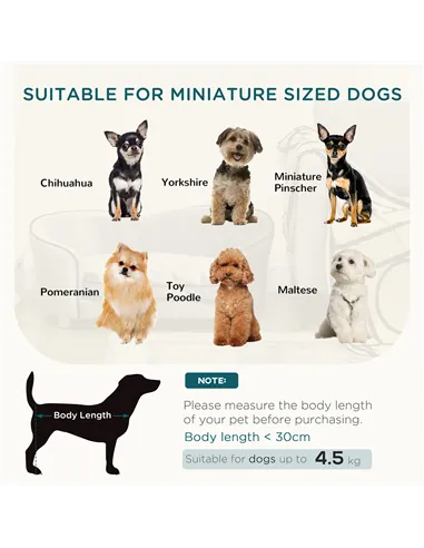 PawHut Dog Sofa Pet Chair, Kitten Bed Couch w/ Wooden Frame, Removable Cushion - Silver-Tone and Grey