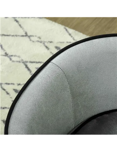 PawHut Dog Sofa Pet Chair, Kitten Bed Couch w/ Wooden Frame, Removable Cushion - Silver-Tone and Grey