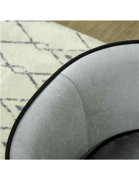 PawHut Dog Sofa Pet Chair, Kitten Bed Couch w/ Wooden Frame, Removable Cushion - Silver-Tone and Grey