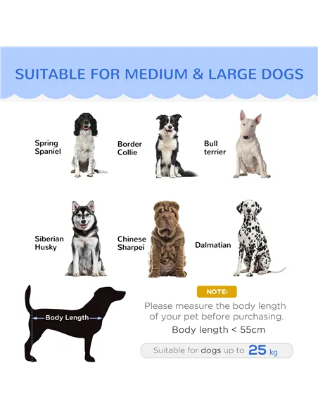 PawHut Dog Sofa, Pet Couch Bed for Medium, Large Dogs, with Legs, Cushion - Grey