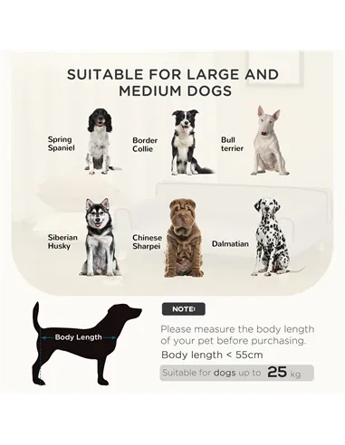 PawHut Dog Sofa, with Wooden Legs, Water-Resistant Fabric, for Medium & Large Dogs - Grey