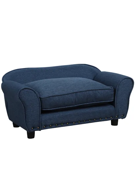 PawHut Dog Sofa for XS and S Size Dogs, Pet Chair Couch with Thick Sponge Padded Cushion, Kitten Lounge Bed with Washable Cover,