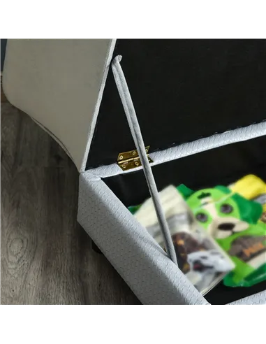 PawHut Pet Sofa Chair, with Storage, Cushion, for Small Dogs, Cats - Light Grey