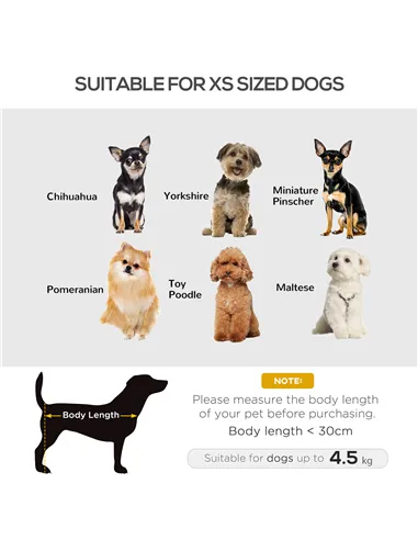 PawHut Dog Sofa for XS and S Size Dogs, Pet Chair Bed with Soft Cushion, Cat Sofa  Couch with Washable Cover, Wooden Frame, 66.5