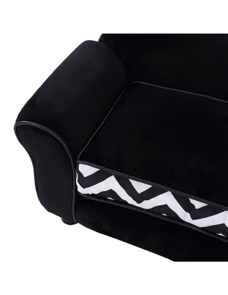 PawHut Dog Sofa Bed for XS-Sized Dogs, Cat Sofa with Soft Cushion, Pet Chair Lounge with Washable Cover, Removable Legs, Wooden 