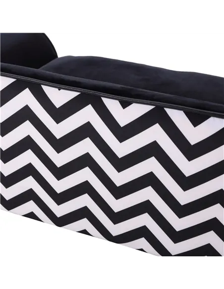 PawHut Dog Sofa Bed for XS-Sized Dogs, Cat Sofa with Soft Cushion, Pet Chair Lounge with Washable Cover, Removable Legs, Wooden 