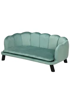 PawHut Dog Sofa, Pet Couch Bed for Medium, Large Dogs, with Legs, Cushion - Green