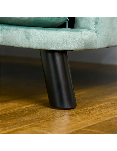 PawHut Dog Sofa, Pet Couch Bed for Medium, Large Dogs, with Legs, Cushion - Green