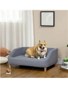 PawHut Dog Sofa, pet Bed, with Soft Cushion, Washable Cover, for Small, Medium & Large Dogs - Grey 2