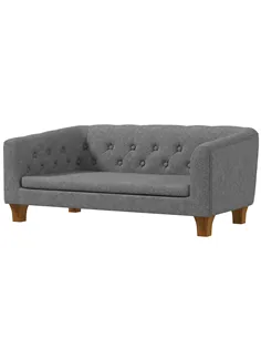 PawHut Dog Sofa Bed w/ Soft Cushion for Medium Dogs - Grey