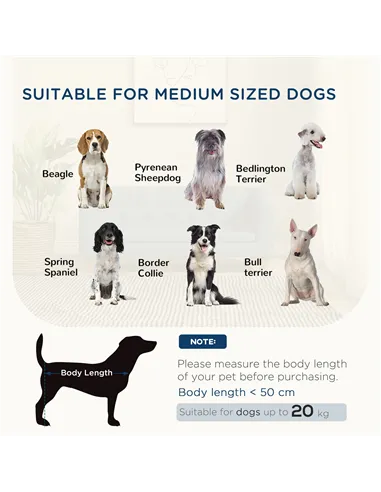 PawHut Dog Sofa Bed w/ Soft Cushion for Medium Dogs - Grey