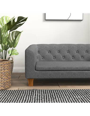 PawHut Dog Sofa Bed w/ Soft Cushion for Medium Dogs - Grey