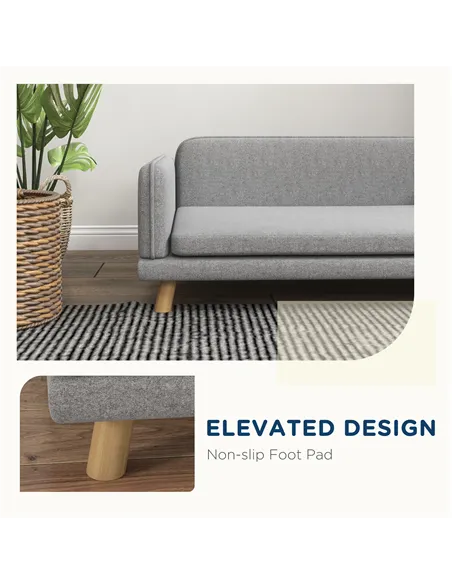 PawHut Pet Sofa for Medium Dogs, with Water-Resistant Fabric, Four Legs - Grey