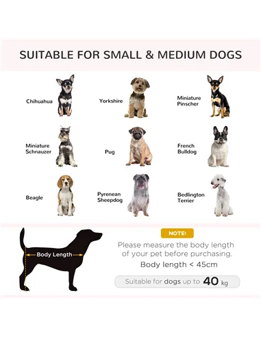 PawHut Elevated Dog Sofa Bed, with Cushion, for Medium and Small Dogs, Grey