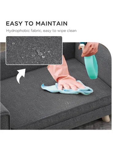 PawHut Elevated Dog Sofa Bed, with Cushion, for Medium and Small Dogs, Grey