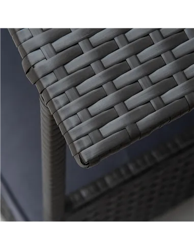 PawHut Wicker Dog Bed, Elevated Rattan Dog House with Removable Cushion and Canopy, for Small and Medium Dogs, 98 x 69 x 70cm - 