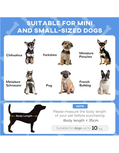 PawHut Cooling Raised Pet Bed w/ Washable Breathable Mesh, for Mini Small Dogs, 61 x 46 x 63cm - Dark Blue