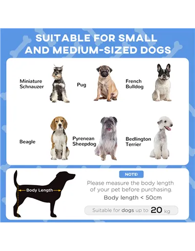 PawHut Cooling Raised Pet Bed w/ Washable Breathable Mesh, for Small Medium Dogs, 76 x 61 x 69.5cm - Dark Blue