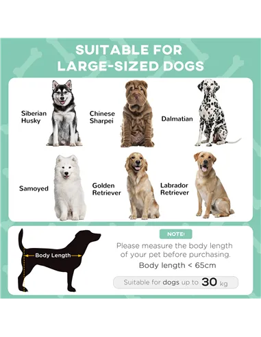 PawHut Cooling Raised Pet Bed w/ Washable Breathable Mesh, for Large Dogs, 106 x 76 x 94cm - Light Grey