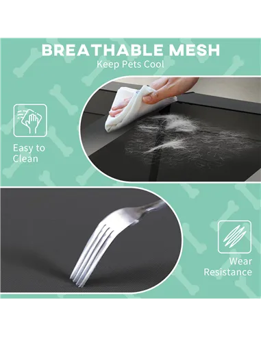 PawHut Cooling Raised Pet Bed w/ Washable Breathable Mesh, for Large Dogs, 106 x 76 x 94cm - Light Grey