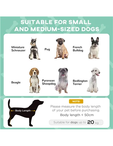 PawHut Cooling Raised Pet Bed w/ Washable Breathable Mesh, for Small Medium Dogs, 76 x 61 x 69.5cm - Light Grey