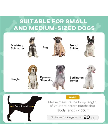 PawHut Cooling Raised Pet Bed w/ Washable Breathable Mesh, for Small Medium Dogs, 76 x 61 x 69.5cm - Light Grey