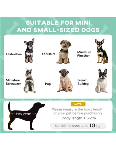 PawHut Cooling Raised Pet Bed w/ Washable Breathable Mesh, for Mini Small Dogs, 61 x 46 x 63cm - Light Grey