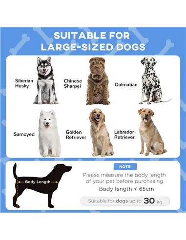 PawHut Cooling Raised Pet Bed w/ Washable Breathable Mesh, for Large Dogs, 106 x 76 x 94cm - Dark Blue