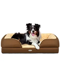 PawHut Calming Dog Bed Pet Mattress w/ Removable Cover, Anti-Slip Bottom, for Medium Dogs, 90L x 69W x 21Hcm - Brown