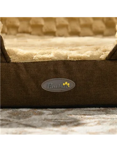 PawHut Calming Dog Bed Pet Mattress w/ Removable Cover, Anti-Slip Bottom, for Medium Dogs, 90L x 69W x 21Hcm - Brown