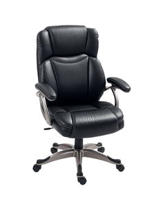 HOMCOM 49.5-59cm Faux Leather Office Chair - Black