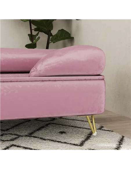 PawHut Cat Sofa Pet Couch w/ Removable Backrest, Soft Cushion, Washable Cover, for Small and Medium Sized Dogs, Pink