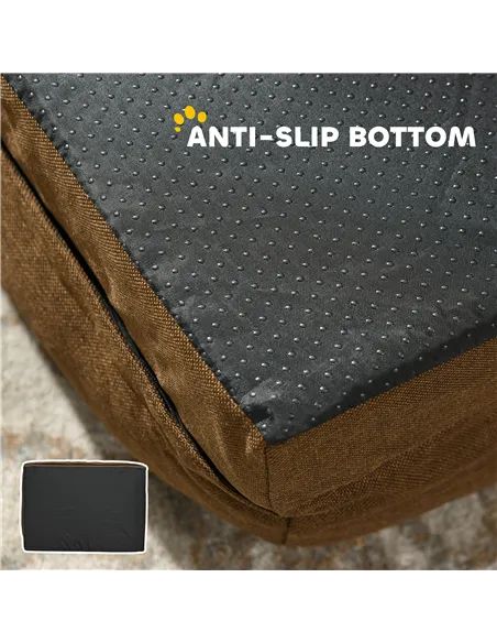 PawHut Calming Dog Bed Pet Mattress w/ Removable Cover, Anti-Slip Bottom, for Large Dogs, 120L x 80W x 22Hcm - Brown