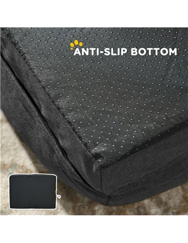 PawHut Calming Dog Bed Pet Mattress w/ Removable Cover, Anti-Slip Bottom, for Medium Dogs, 90L x 69W x 21Hcm - Charcoal Grey