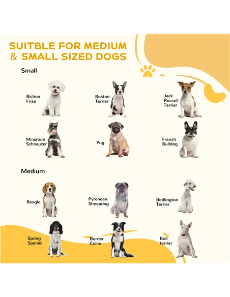 PawHut Freestanding Dog Gate, Foldable Pet Fence, Indoor Barrier, Stair Gate with Support Feet, 155 x 76 cm, Brown