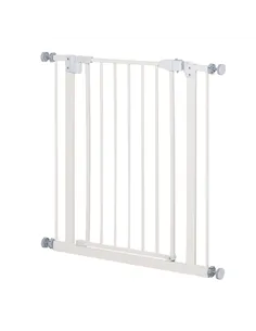 PawHut Pressure Fit Safety Gate, Adjustable Dog Gate, Pet Barrier for for Doorways, Staircases and Hallways with Auto Close, Dou