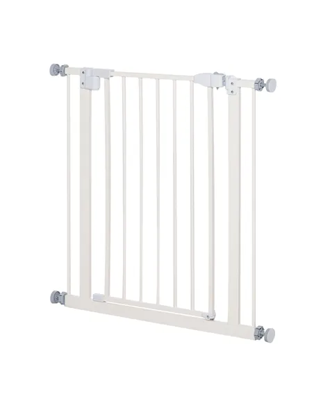 PawHut Pressure Fit Safety Gate, Adjustable Dog Gate, Pet Barrier for for Doorways, Staircases and Hallways with Auto Close, Dou