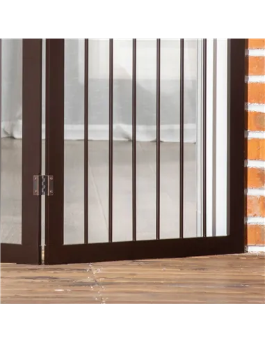 PawHut 3 Panel Stair Gate Foldable Dog Door Gate Indoor Free Standing Safety Gate Pet Barrier 76cm Height