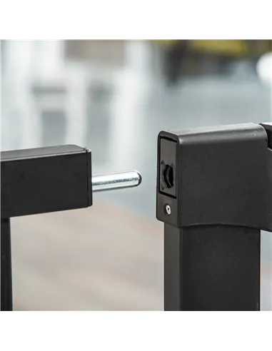 PawHut Dog Gate with Cat Flap Pet Safety Gate Barrier, Stair Pressure Fit, Auto Close, Double Locking, for Doorways, Hallways, 7