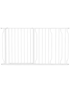 PawHut Extra Wide Dog Safety Gate, with Door Pressure, for Doorways, Hallways, Staircases - White