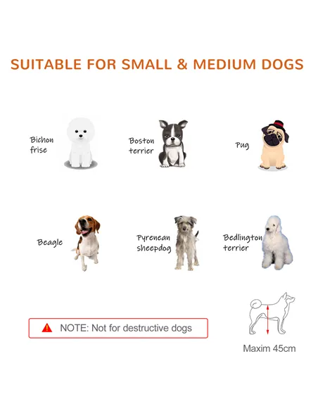 PawHut Freestanding Dog Gate, Foldable Pet Fence, Indoor Wood Barrier, Stair Gate with Support Feet, for Doorway, Hallway, Small