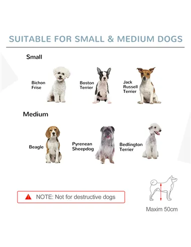 PawHut Wooden Dog Gate, Dog Fence Indoor, 80 cm Tall Freestanding Pet Gate for Small and Medium Dogs with 4 Panels, 2 Support Fe