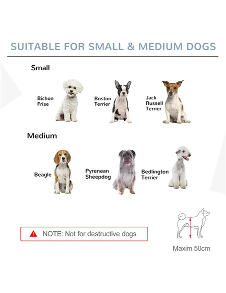 PawHut Wooden Dog Gate, Dog Fence Indoor, 80 cm Tall Freestanding Pet Gate for Small and Medium Dogs with 4 Panels, 2 Support Fe