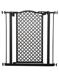 PawHut 74-80 cm Pressure Fit Safety Gate for Doorways and Staircases, Dog Gate, Pet Barrier for Hallways with Auto Close, Double