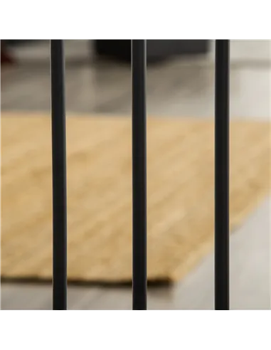 PawHut Pet Gate Safety Gate, with Cat Flap, Auto Close, for Staircases, Doorways, Hallways, 74-80cm Wide - Black