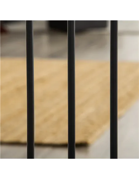 PawHut Pet Gate Safety Gate, with Cat Flap, Auto Close, for Staircases, Doorways, Hallways, 74-80cm Wide - Black