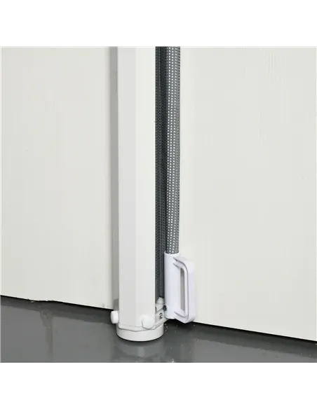 PawHut Retractable Stair Gate for Dogs, Pet Mesh Safety Gate Extends up to 115cm for Doorways Indoor- Grey