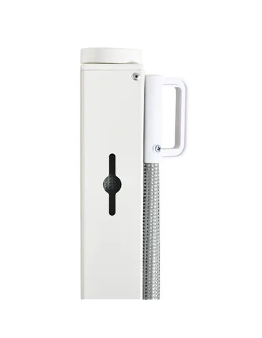 PawHut Retractable Stair Gate for Dogs, Pet Mesh Safety Gate Extends up to 115cm for Doorways Indoor- Grey