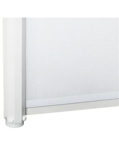 PawHut Retractable Stair Gate,  Dog Pet Barrier, for Doorway, Staircase, Hallway - White